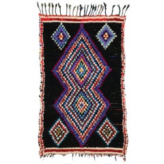 Vintage Berber Moroccan Rug with Boho Chic Tribal Style