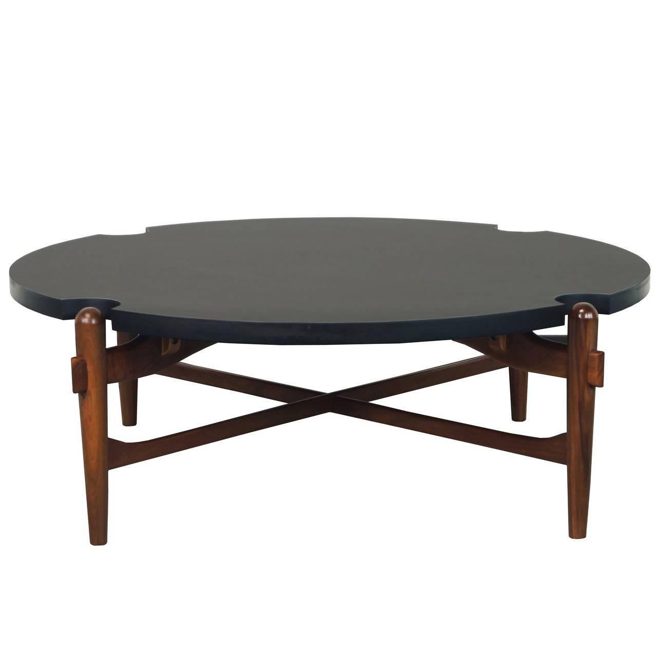 Cut-Out Coffee Table Attributed to Greta Grossman For Sale