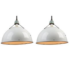 Enormous Industrial Pendant with Dome Shade, circa 1960s