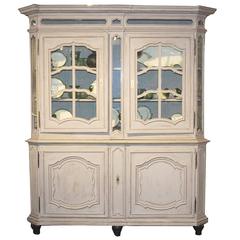 19th Century French Provincial Paint Decorated Buffet a Deux Corps 6