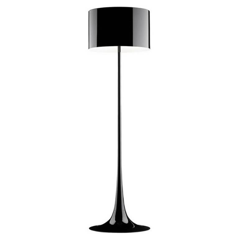 Black Spun Floor Lamp by Sebastian Wrong for Flos, Italy For Sale