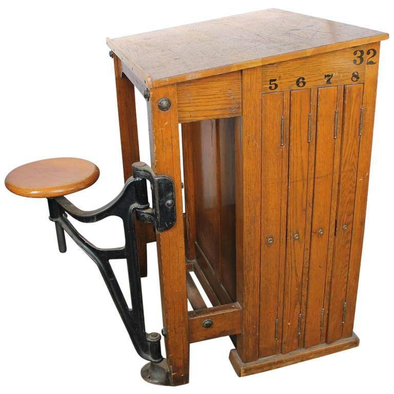Antique Drafting Desk Antique Furniture Antique American Drafting Table with Swing Out Seat For Sale - Antique American Drafting Table With - Antique Drafting Desk Antique Furniture