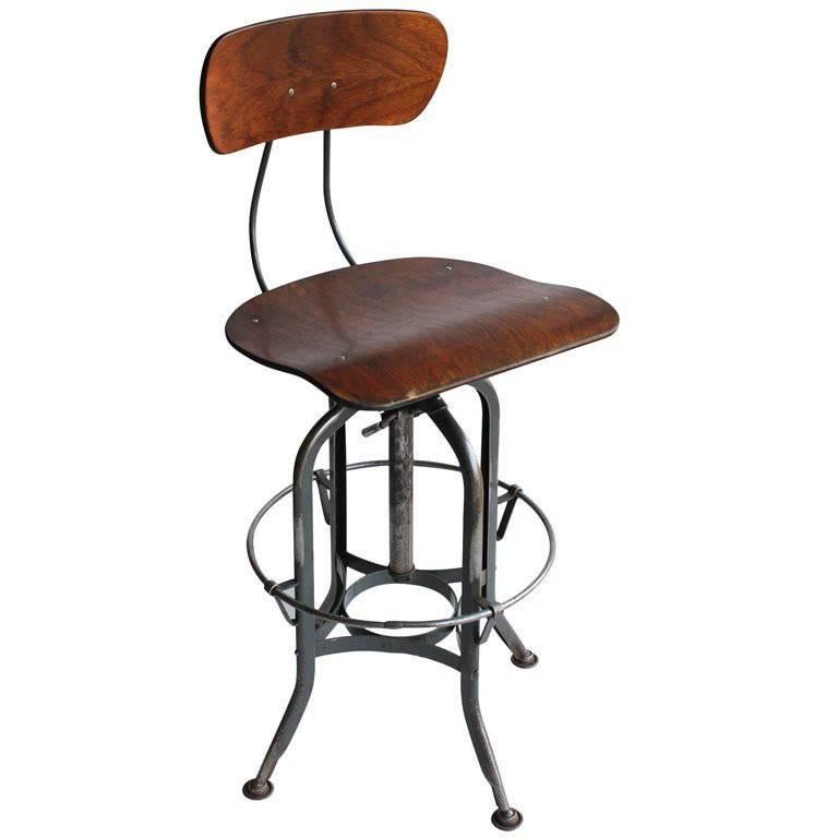 Vintage American Industrial Toledo Swivel Stool, More Available
