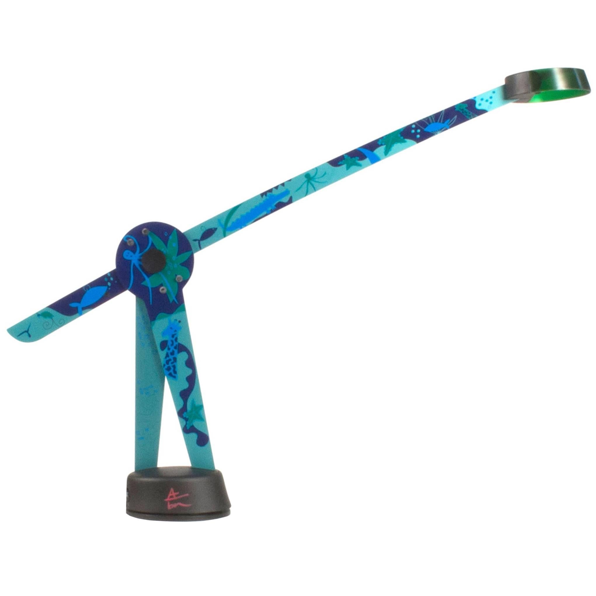 Limited Edition Green Pierrot Table Lamp by Afra 
Tobia Scarpa for Flos, Italy For Sale