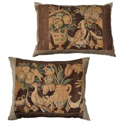 Pair of 18th Century Tapestry Pillows