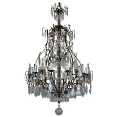 Large Louis XV Style Cage Chandelier