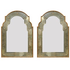 "Versailles" Venetian Style Artisan Crafted Mirror with Gilt Wood Frame