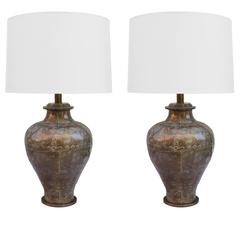Pair of Architectural Modernist Table Lamps