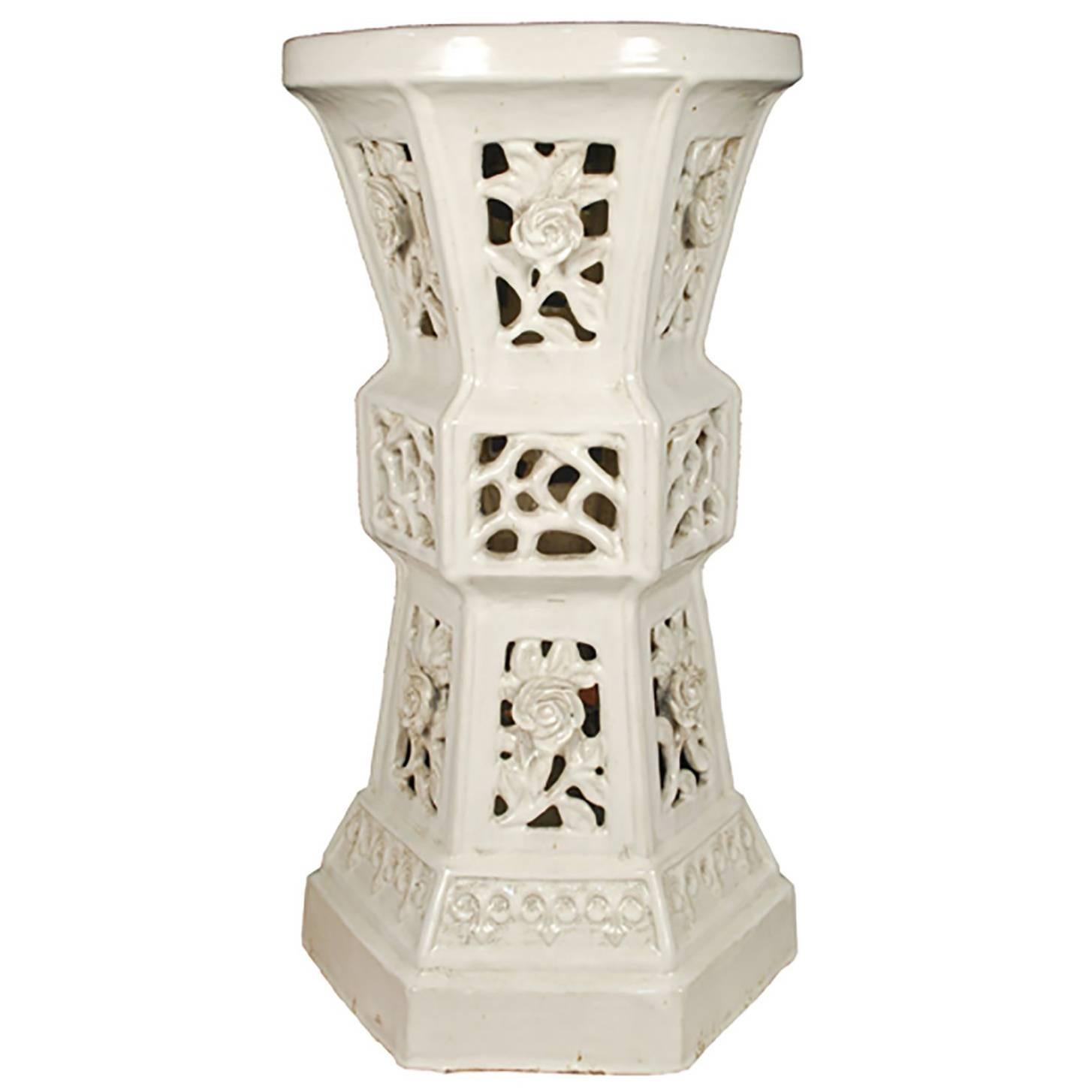 Chinese Ceramic Garden Pedestal