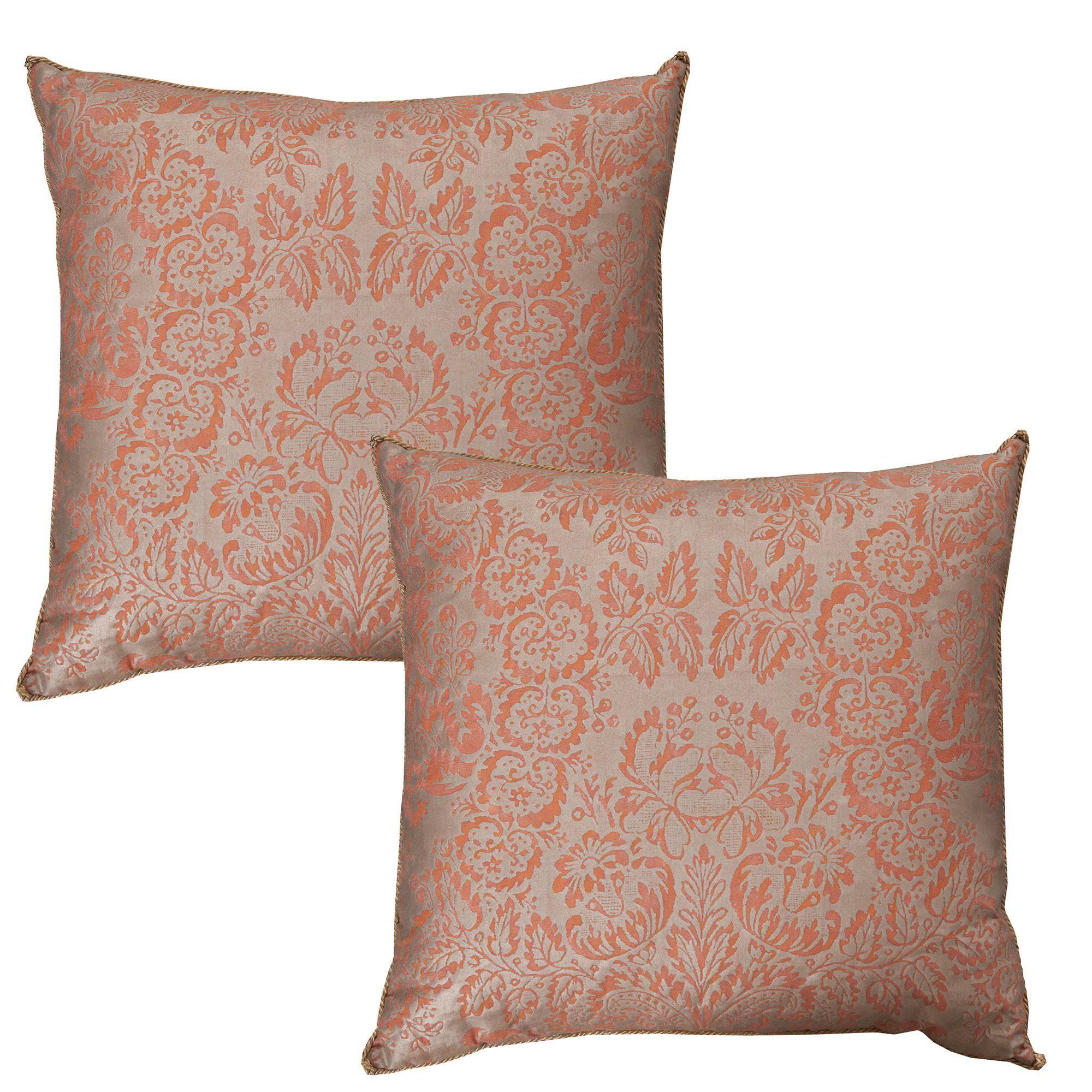 Pair of Antique Fortuny Pillow by B. Viz Designs