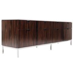 Florence Knoll Custom Ebony Veneer Wood Credenza