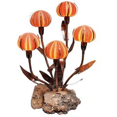 Retro Sculptural Sea Urchin Table Lamp, Late 20th Century