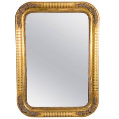 Antique Second Empire Giltwood Frame Mirror, Circa 1860