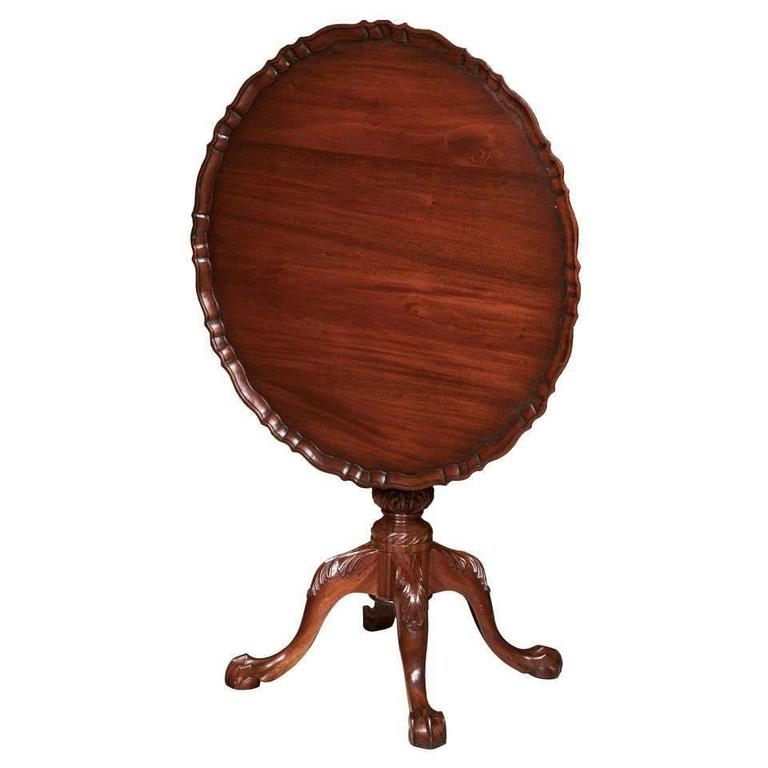Carved Mahogany Tilt Top Pie Crust Table For At 1stdibs Carved Mahogany Tilt Top Pie Crust Table For