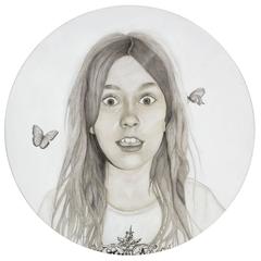 Lilith, 2012 Circular Oil Painting by Nimai Kesten 12