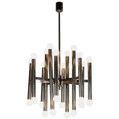 1960s Chrome Multi-Column Chandelier 5