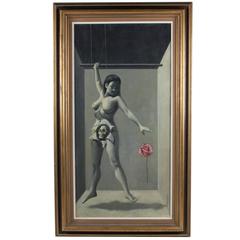 Surrealist Oil on Canvas by Neil Greene, American, 1960s 6