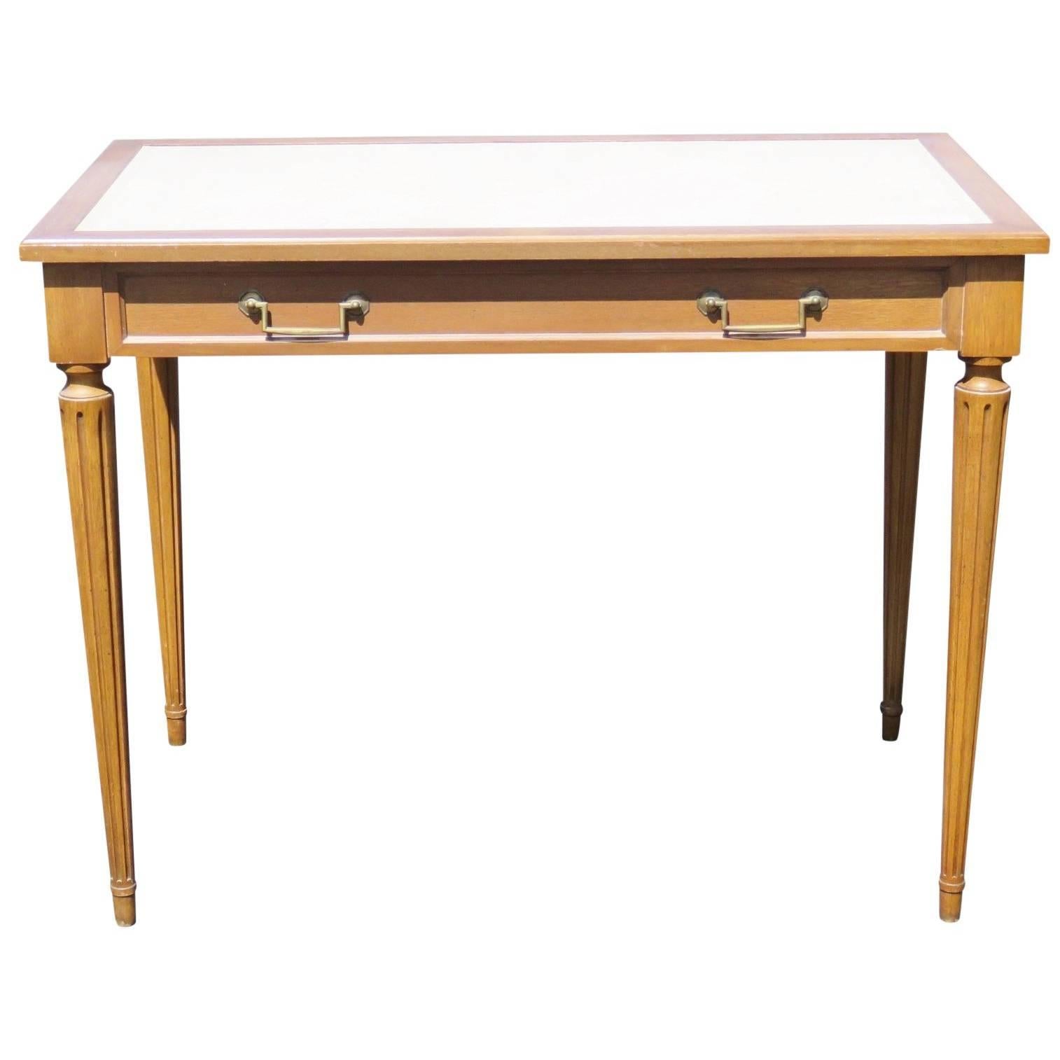 Directoire Style Leather Top Writing Desk