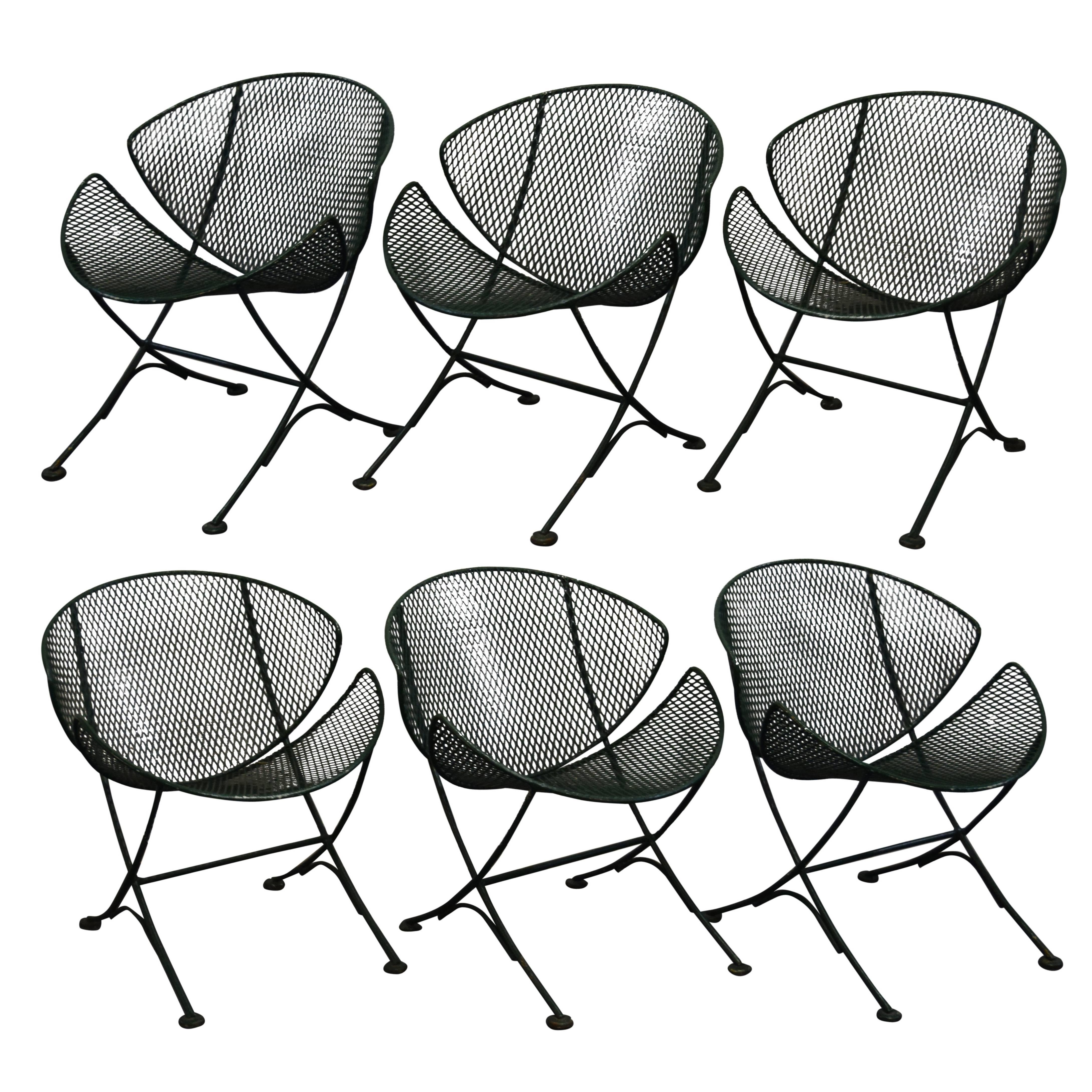 Set of Six Maurizio Tempestini for Salterini Clamshell Chairs