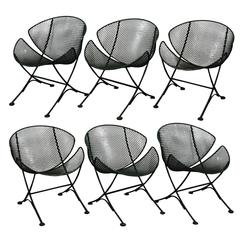 Vintage Set of Six Maurizio Tempestini for Salterini Clamshell Chairs