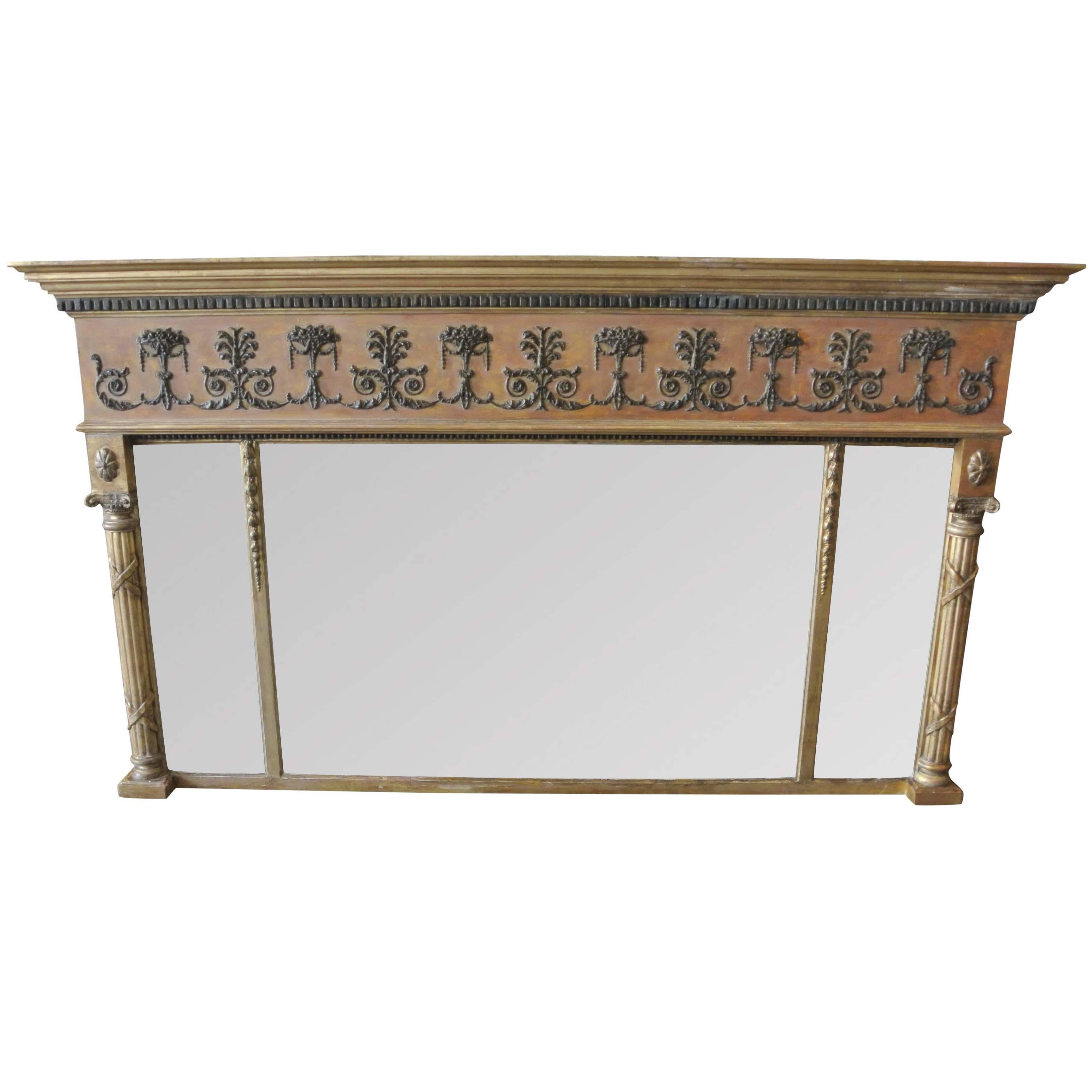 Antique Regency Overmantel Mirror