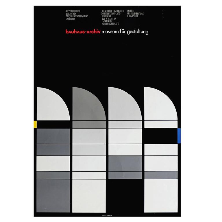 1980s Bauhaus Poster for the Bauhaus Archive Berlin at 1stDibs | bauhaus  archive poster, bauhaus museum poster, bauhaus archiv poster