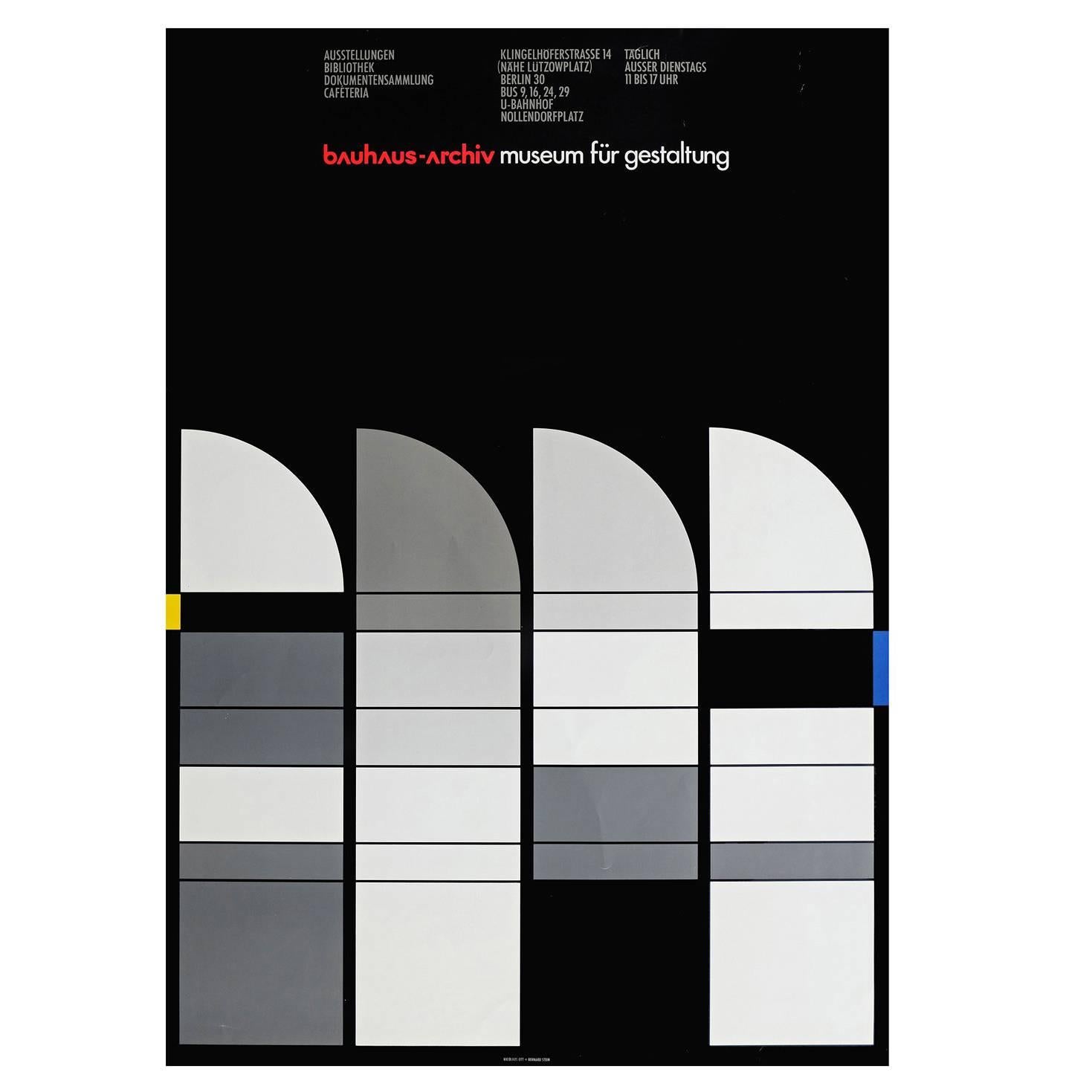 1980s Bauhaus Poster for the Bauhaus Archive Berlin