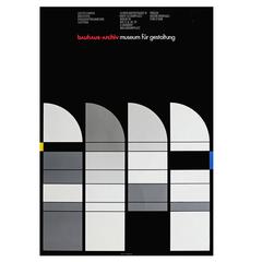 Vintage 1980s Bauhaus Poster for the Bauhaus Archive Berlin