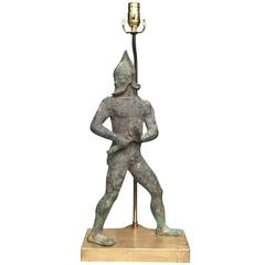 Late 19th-Early 20th Century Etruscan Style Figural Bronze Sculpture as Lamp 11
