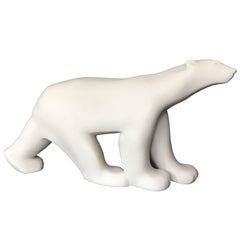 Art Deco Polar Bear Bronze by Pompon 'Ours Blanc'