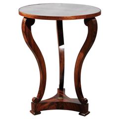 French Mahogany Restauration Style Guéridon Table with Mirrored Top, circa 1870 12