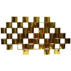 Magnificent Mid-Century Brass Wall Sculpture 11