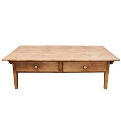 Antique Large German Pine Coffee Table