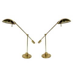 Pair of Gilt Swivel Table Lamps