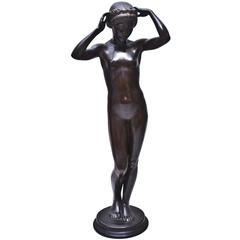 Bronze Sculpture “Nude of Young Woman” by K. Gabriel, 1913 11