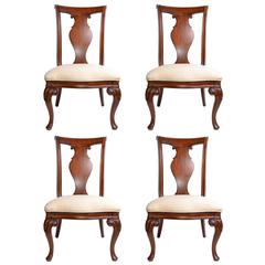 Traditional Wooden Dining Chairs, Set of Four