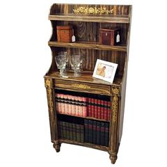 Antique Regency Period Simulated Faux Coromandel Waterfall Bookcase 9