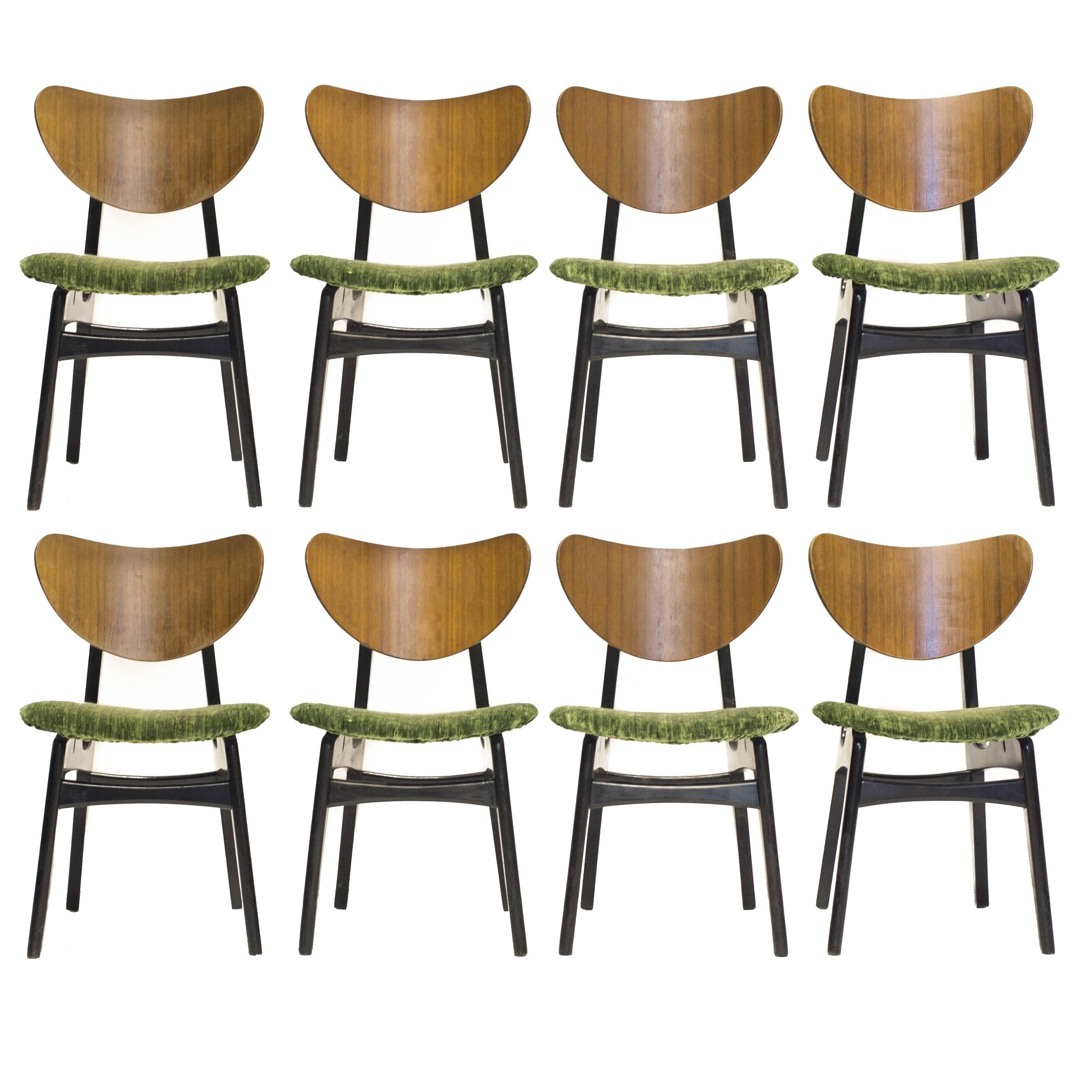 Set of Eight Vintage G Plan Butterfly Dining Chairs