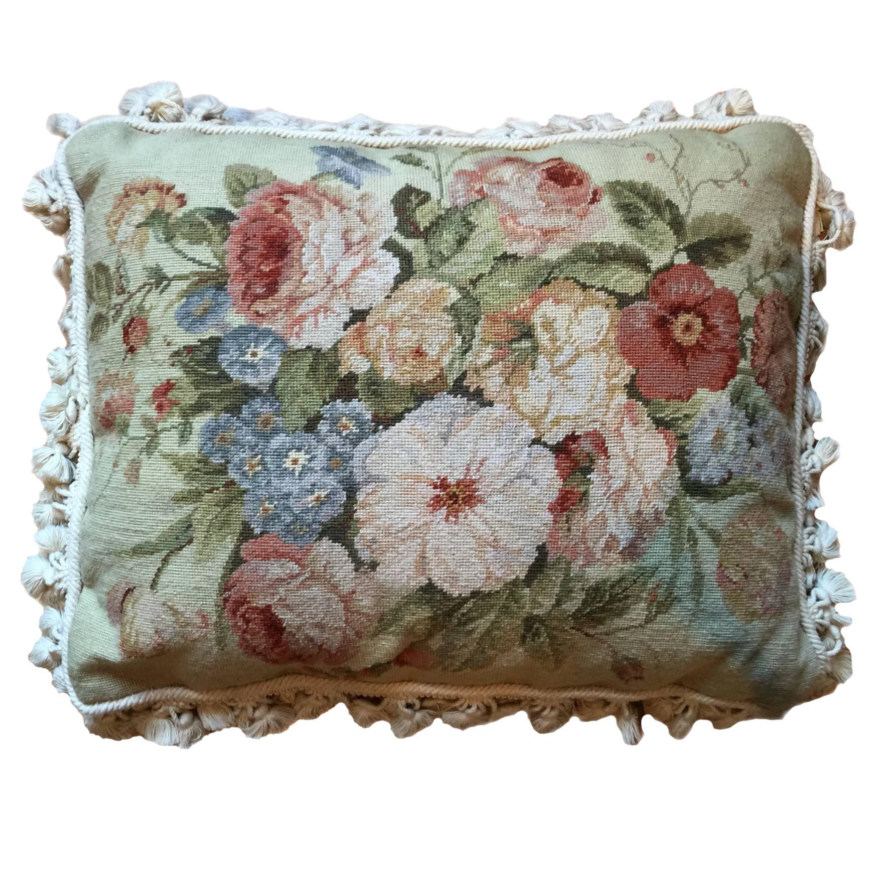 Handmade Decorative Pillows, Vintage French Style Aubusson Pillow Cushion covers