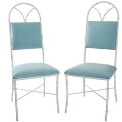 Pair of French Painted Iron Chairs