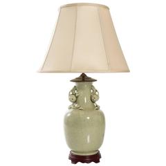 Vintage Celadon Table Lamp