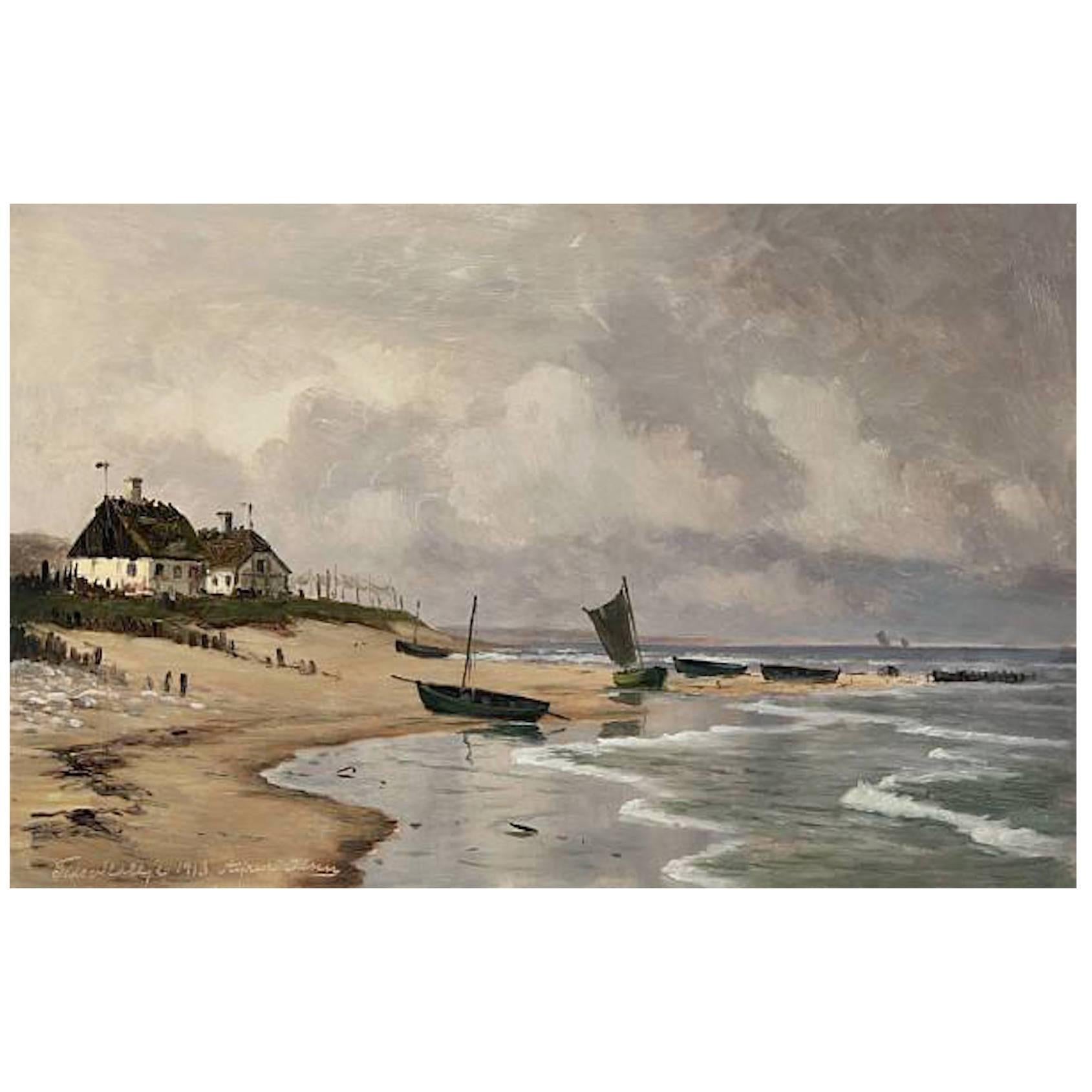 Coastal Scene by Alfred Olsen For Sale