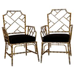 Metal Faux Bamboo Chairs 6