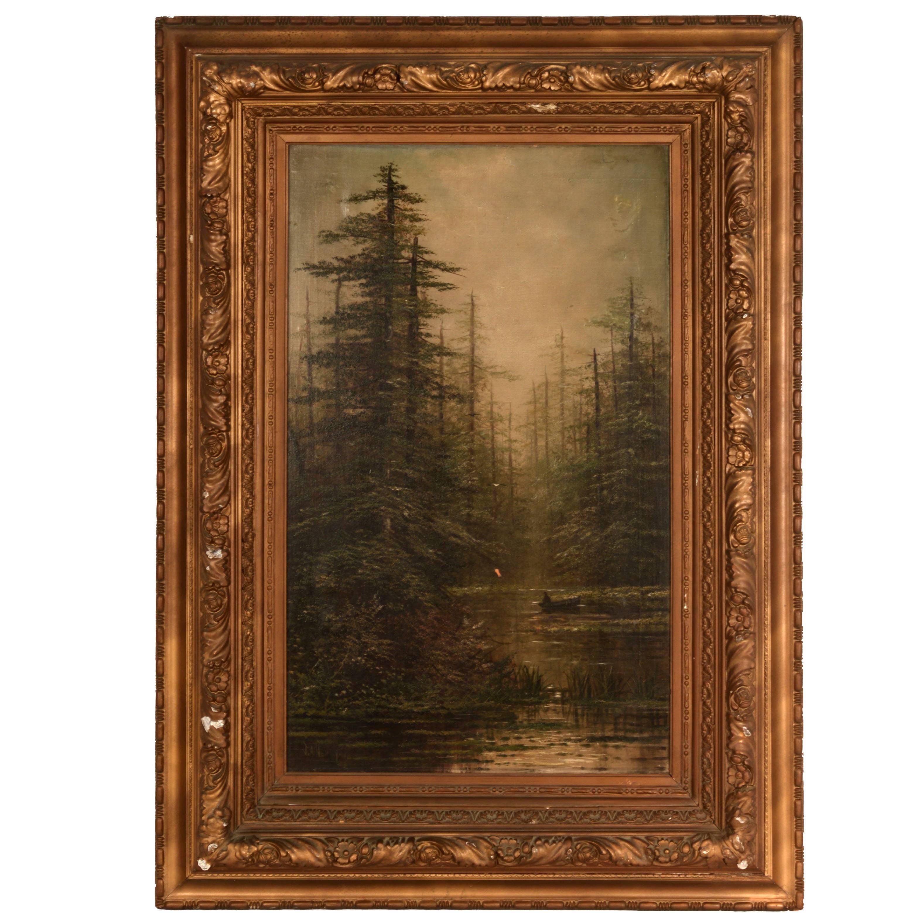 19th Century Forest Painting