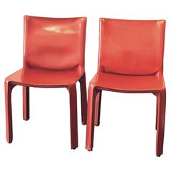 Mario Bellini, a Pair of "Cab" Side Chairs for Cassina
