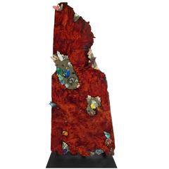 Large Free Standing Contemporary Art Sculpture, Redwood, Crystals and Gemstones 3