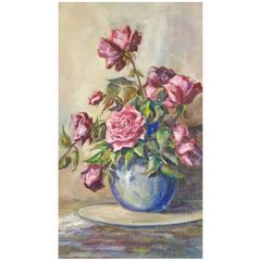 Still Life Floral Painting by California Artist Beatrice Ash