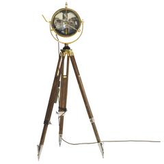 1920s Antique Brass Francis Searchlight and Tripod