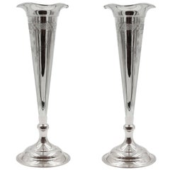 Pair of Trumpet Vases