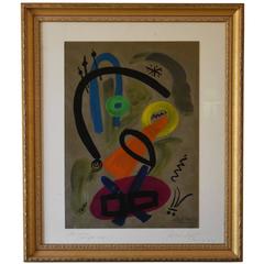Peter Robert Keil "Abstract Composition" Framed Oil Painting 5